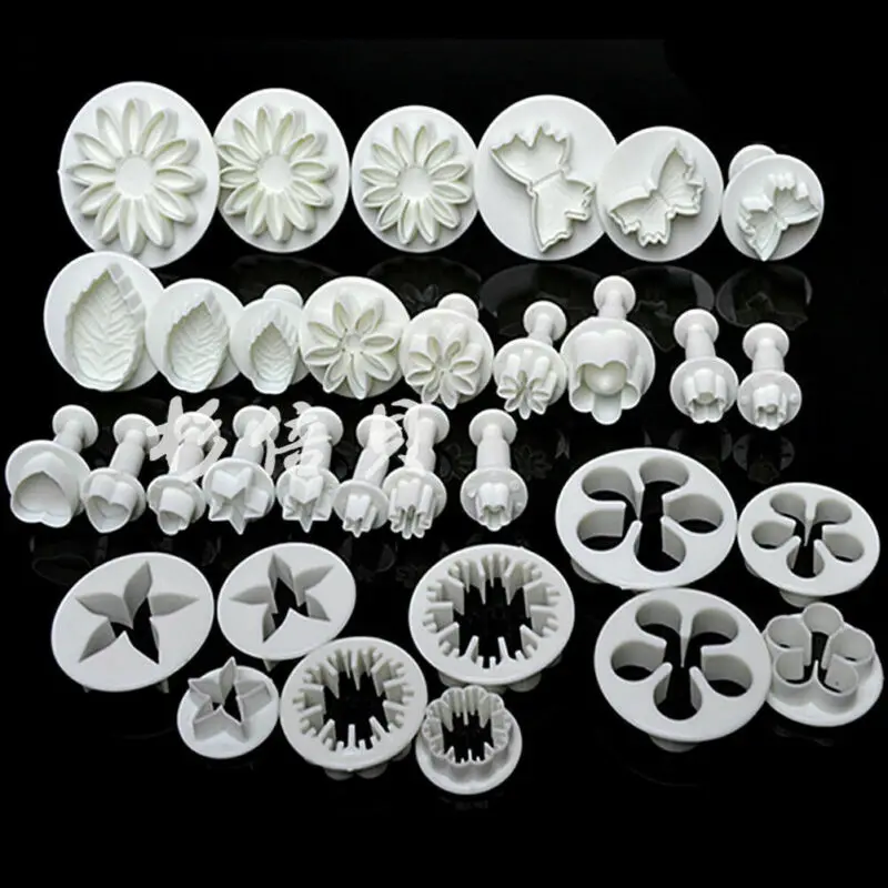 Fashion 33Pcs Fondant Cake Decorating Sugarcraft Plunger Cutter Tools Mold Mould Cookies |