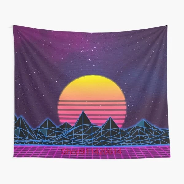 Гобелен Synthwave больше размеров декоративное настенное одеяло для дома гостиной