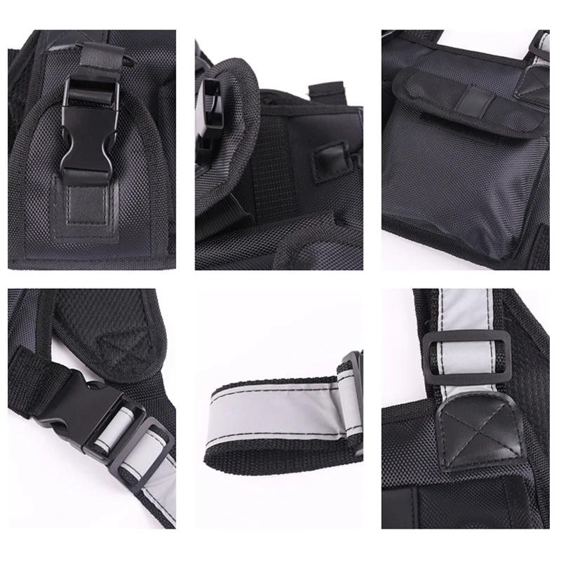 Tactical Vest Chest Bag for Men Reflective Strap Adjustable Front Pack Fanny Streetwear Kanye Waistcoat Male | Багаж и сумки