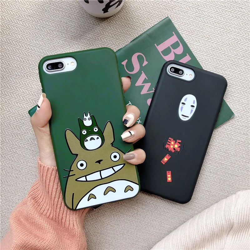 JAMULAR японский мультфильм Тоторо чехол для телефона для iPhone 7 8 Plus 6S Plus Матовая силиконовая крышка для iPhone X XS MAX XR 11 мягкий чехол