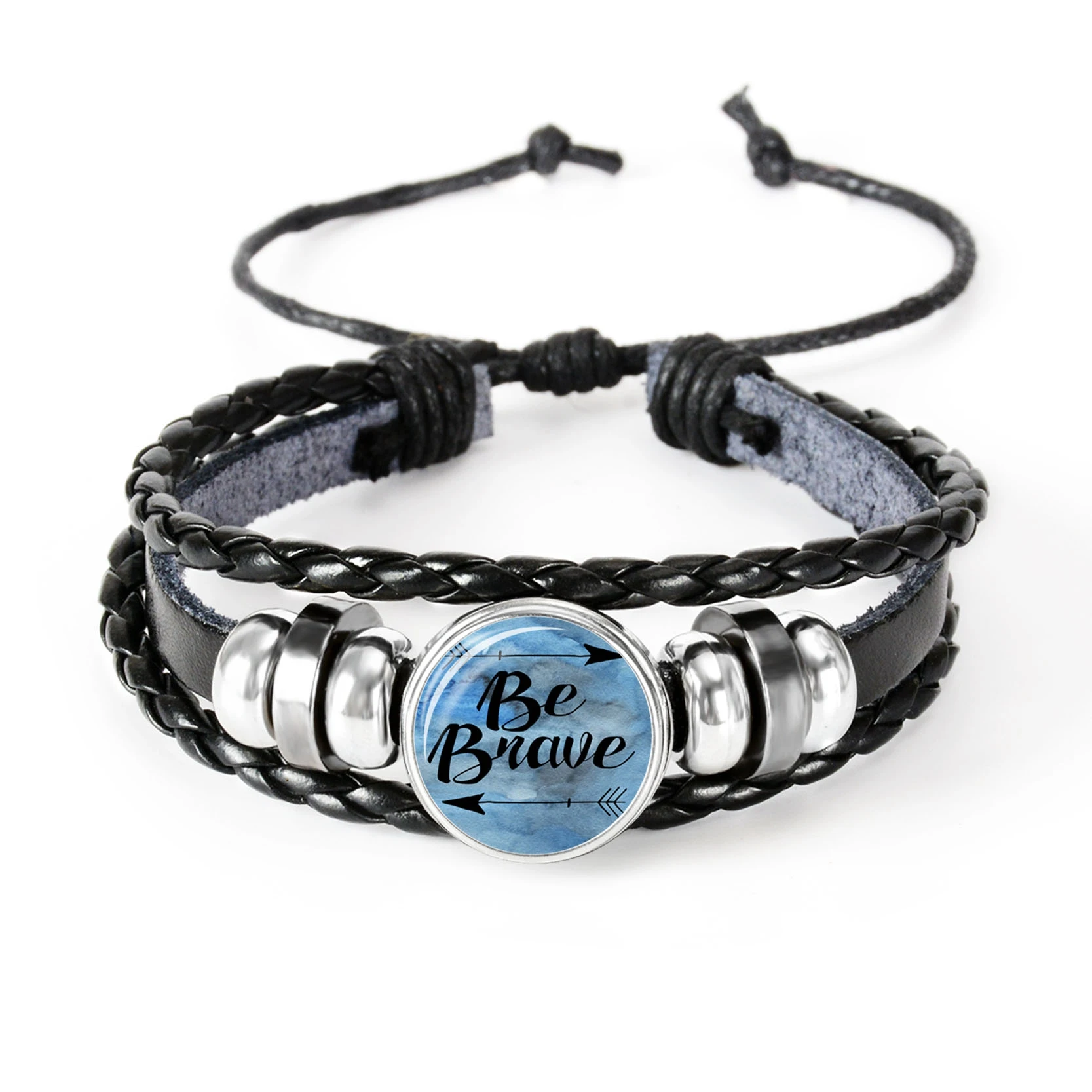 Какой чудесный мир многослойный кожаный плетеный браслет ручной работы цитата