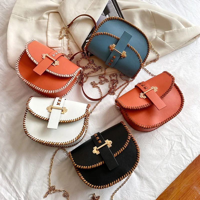 

2021 роскошные дизайнерские женские кожаные сумки, модные милые женские маленькие сумки через плечо с цепочкой, модные вязаные сумки-седло