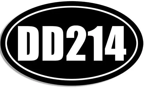 Овальная DD214 Почетная наклейка на выписку (военный ветеринар в отставке) |