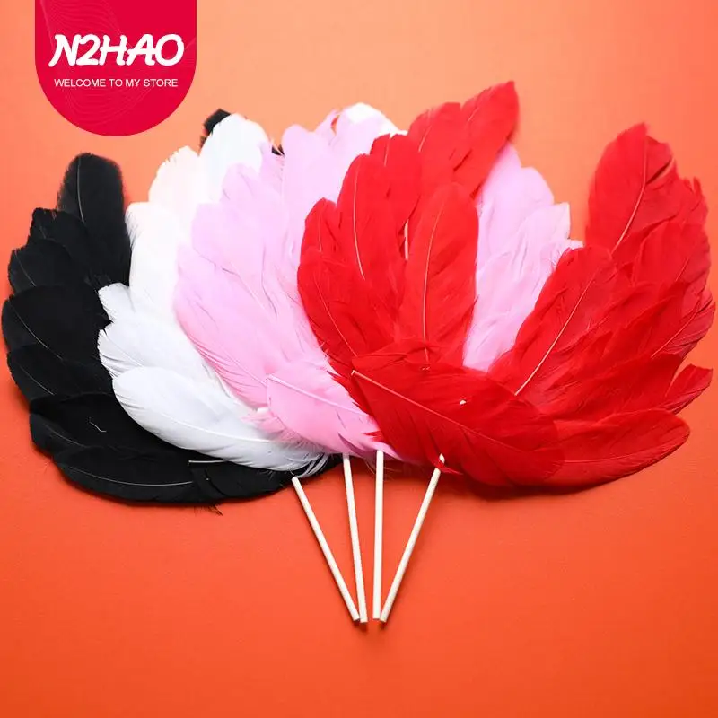 

1pc Cute Angel Wing Feather Cake Topper Kids Birthday Party Decoration Supplies Wedding Dessert Cake Decor Tools For Baby Shower