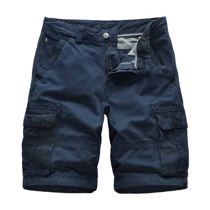 Однотонные новые летние шорты карго 2020 Мужская брендовая одежда однотонные