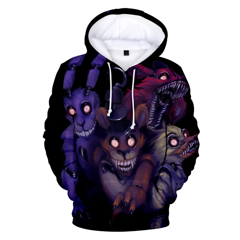 Fnaf толстовки Толстовка Five Nights At Freddy's куртка пальто весна Harajuku мультфильм Медведь FNAF Толстовка Женские кофты Fnaf