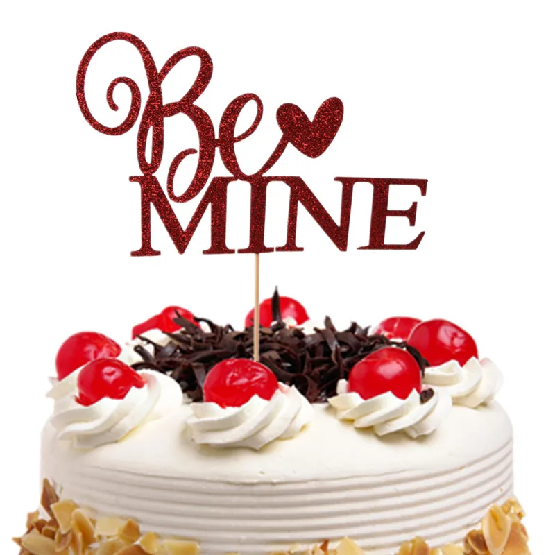 Быть моим кексом Топпер красная фотобумага бумажная Солома для свадьбы дня