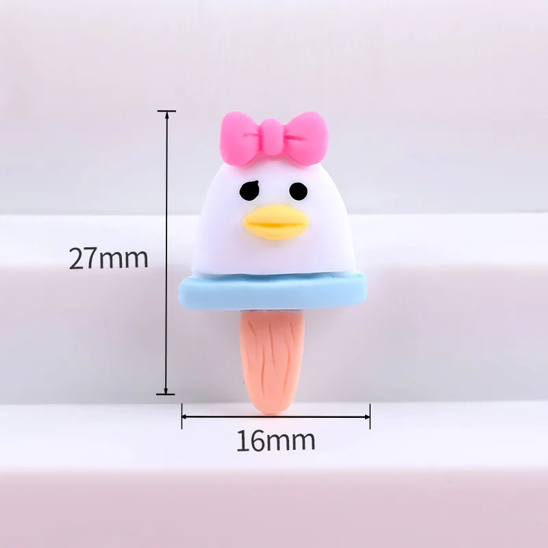 12pcs resin cartoon kawaii simulation animal ice cream phone case accessories diy hair hairpin brooch backpack accessories free global shipping