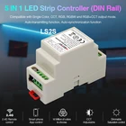Miboxer DC12V  24V LS2S DIN Rail 5 в 1 контроллер светодиодной ленты один цветCCTRGBRGBWRGB CCT Светодиодная лента освещения диммер