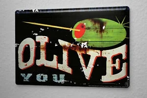

M.A. Allen Retro Tin Sign Poster U.S. Deco Olive and You Advertisement Coffee Bar Decoration Home Decor