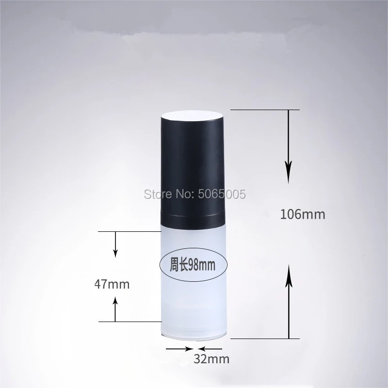 Матовая черная Дорожная бутылка с тонером для сыворотки безвоздушный стерильный