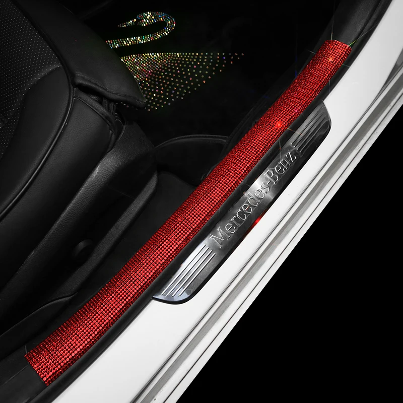Car Door Sticker Multi-function Adhesive Protective Film Fashion Rhinestone Tape Protection Scratch-resistant | Автомобили и