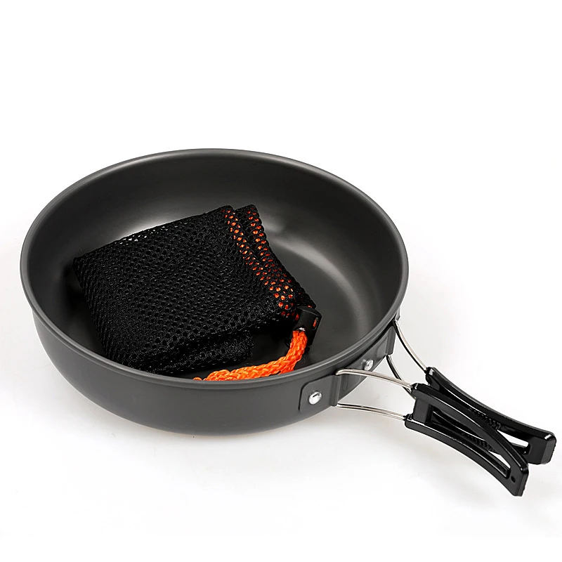 New Outdoor Portable Pan Small Frying Pan Camping Picnic Cookware Non-stick Pan Cooking Tableware Camping Utensils