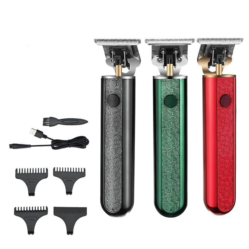 

electric hair trimmer cordless rechargeable hair clipper beard trimmer oil head clipper white engraving hair carving