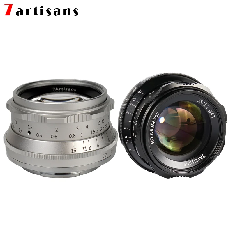 Объектив 7artisans 35 мм F1.2 профессиональный Micro SLR для Sony E Canon EOS M Fuji FX M43 Nikon Z Mount