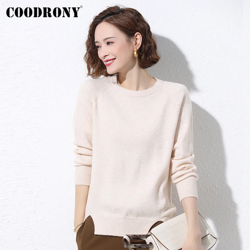 

COODRONY Brand Autumn Winter Knitted O-Neck Female Sweaters Streetwear Fashion Solid Color Soft Warm 2020 Women Jumpers W1194