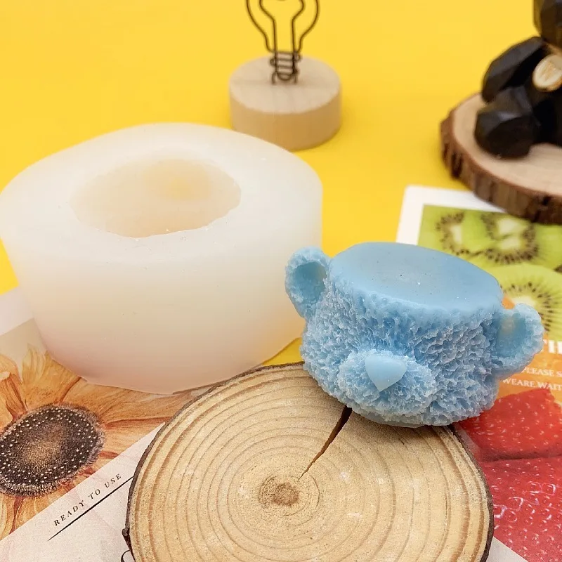

Creative Bear Ear Cup Shape Silicone Candle Mold for DIY Handmade Aromatherapy Candle Plaster Ornaments Handicrafts Soap Mould