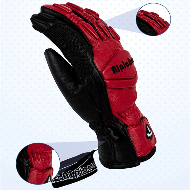 Лыжные перчатки ALPIONEER для мужчин и женщин теплые ветрозащитные