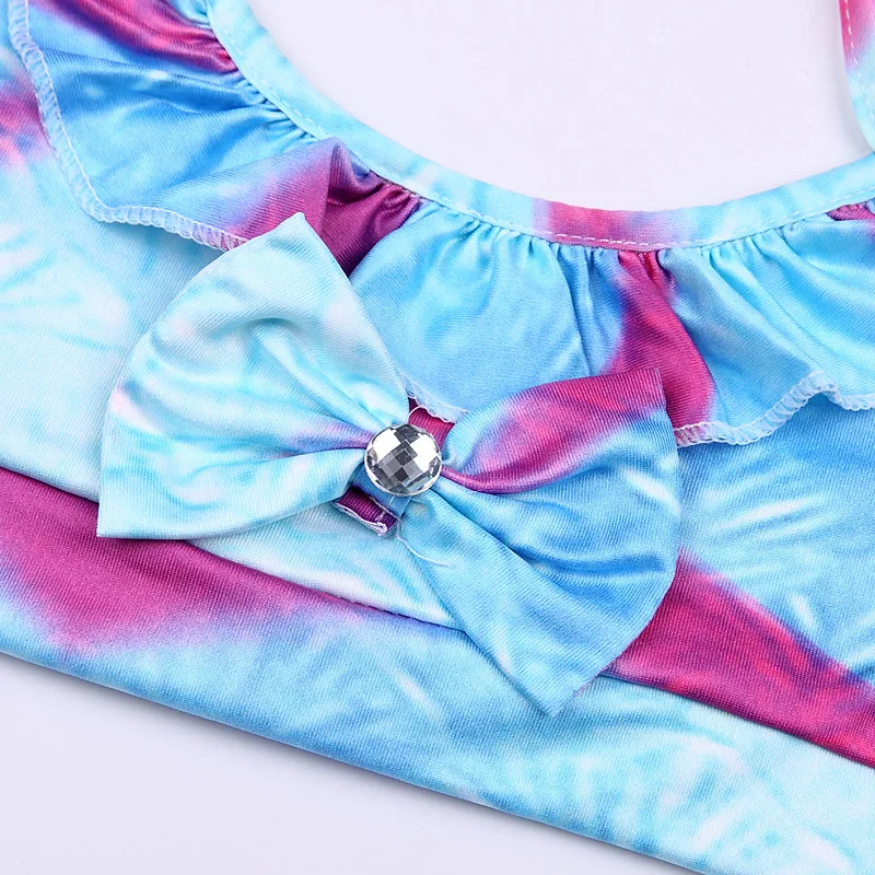 Детский костюм для девочек с хвостом Русалочки купальный плавниками бикини