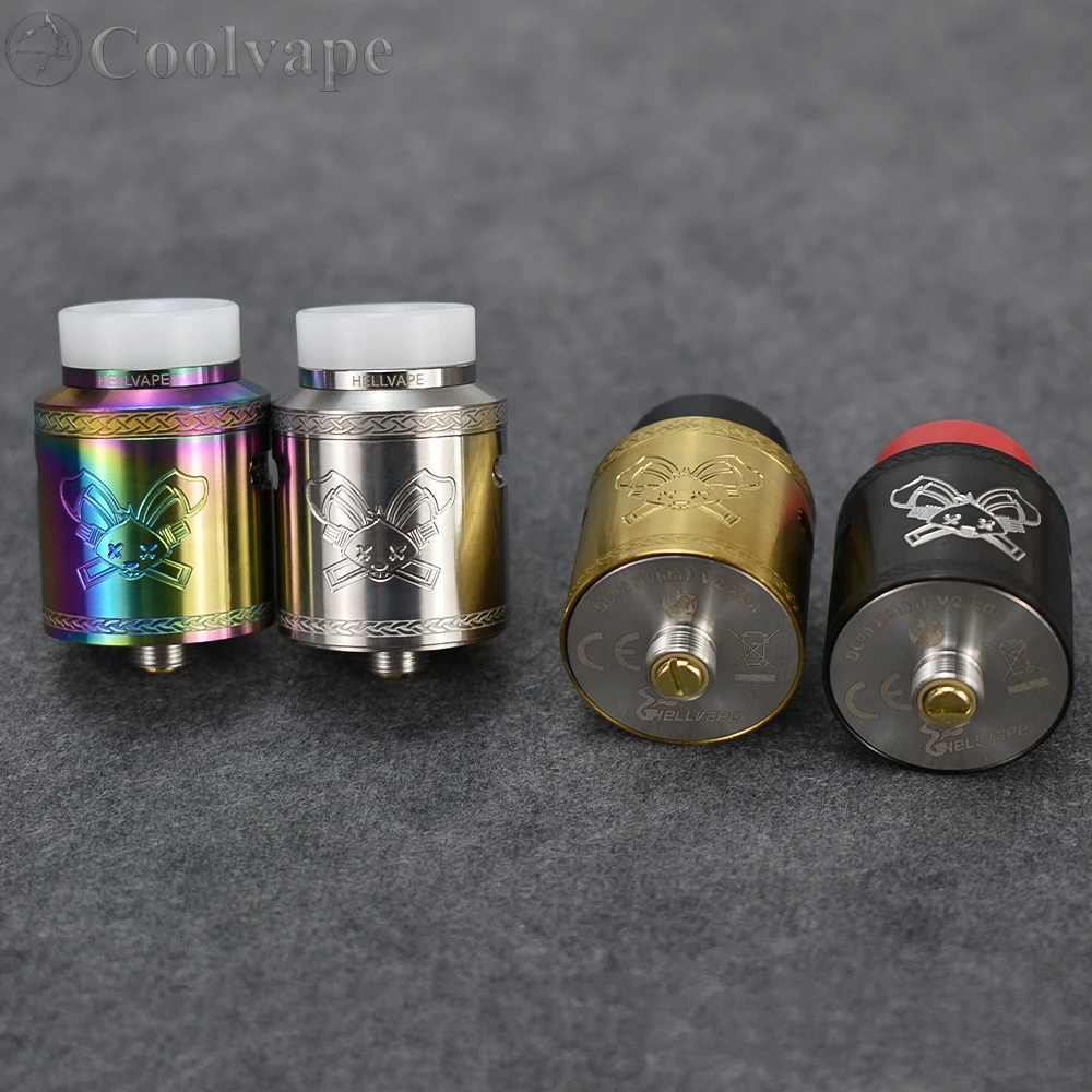 Атомайзер Dead Rabbit V2 RDA с сквонком BF PIN Dual Coil deck Vape Tank 24 мм rda vs Apocalypse GEN 2 | Электроника