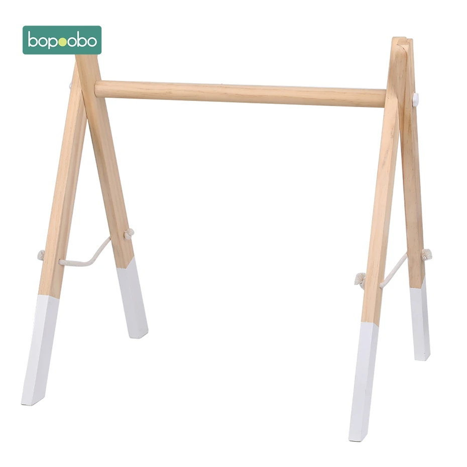 White Play Gym Bopoobo детская деревянная цепочка жевательный браслет детский мобильный деревянный прорезыватель погремушка для листьев игрушка может жевать BPA Бесплатно Детские Прорезыватели подарки - Цвет: White Play Gym