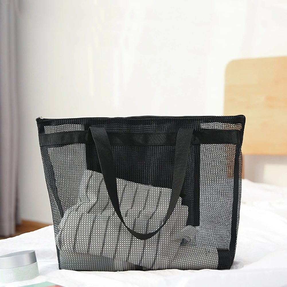 

Women Fashion Transparent Handbags Large Capacity Shopping Bags for Ladies Totes Mesh Beach Travel Shoulder Bags