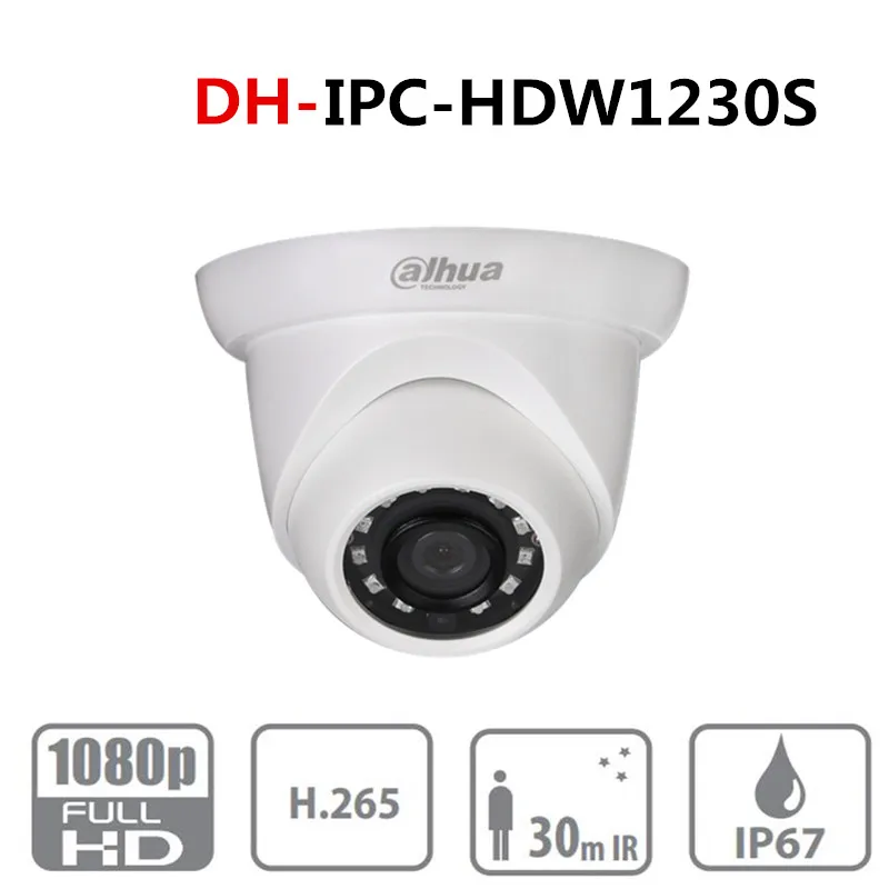 

IP-камера Dahua, POE, H.265, ИК, IPC-HDW1230S, 2,8 мм, IR30M, DWDR, многосетевой мониторинг CMOS, 1080P, ONVIF