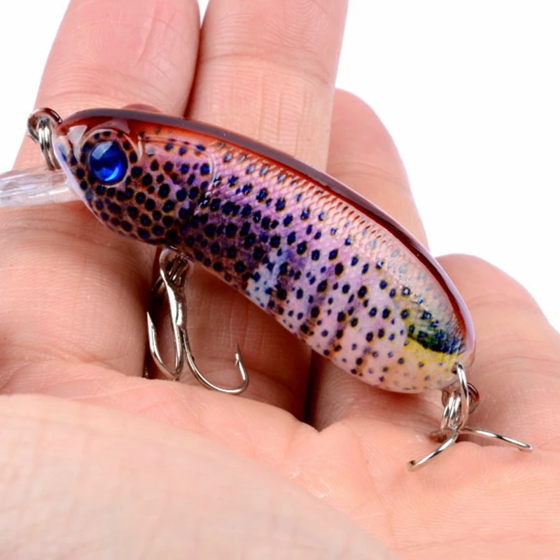 

1PCS Minnow Fishing Lure 60mm 9.7g Topwater Hard Bait Wobbler Jig Bait Crankbait Carp Striped Bass Pesca Fishing Tackle SwimBait