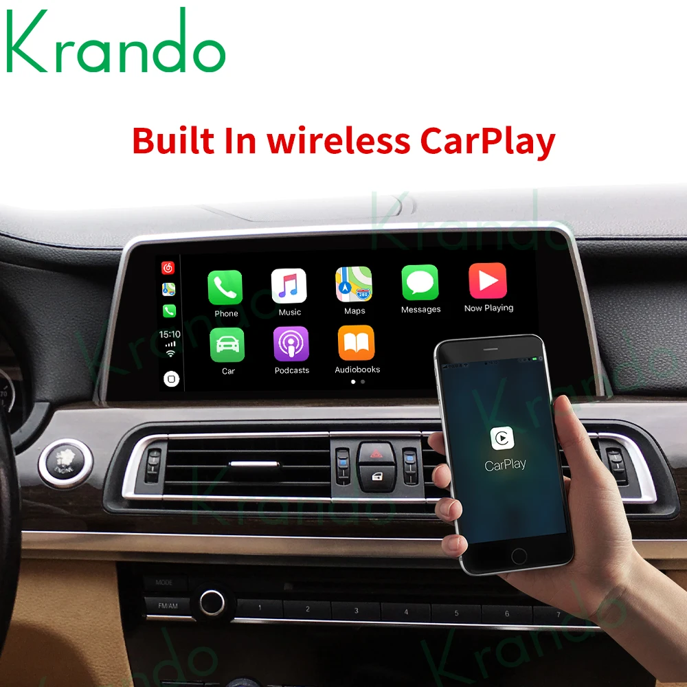 구매 Krando 안드로이드 11.0 6G 128G 10.25 자동차 라디오 멀티미디어 CIC NBT 무선 카플레이 헤드 유닛, BMW 7 시리즈 F01 F02 2009-2015 용