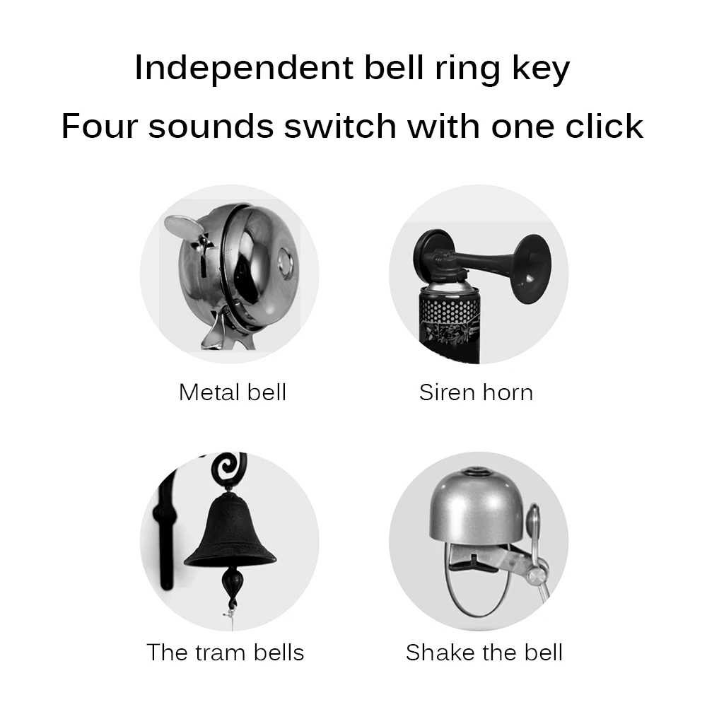 

1Pcs Waterproof Bike Electric Bell USB Rechargeable Electronic Bicycle Horn Loud Volume Cycling Handlebar Electric Bike Ring
