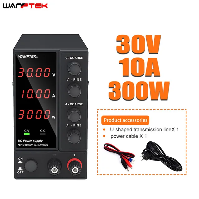 Wanptek adjustable dc laboratory 30v 10a lab power supply adjustable 60v 5a voltage regulator stabilizer switching power supply