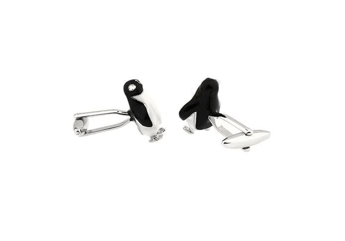 Penguin Cuff Links For Men Cute Animal Design Quality Brass Material Black Color Cufflinks Wholesale&ampretail | Украшения и
