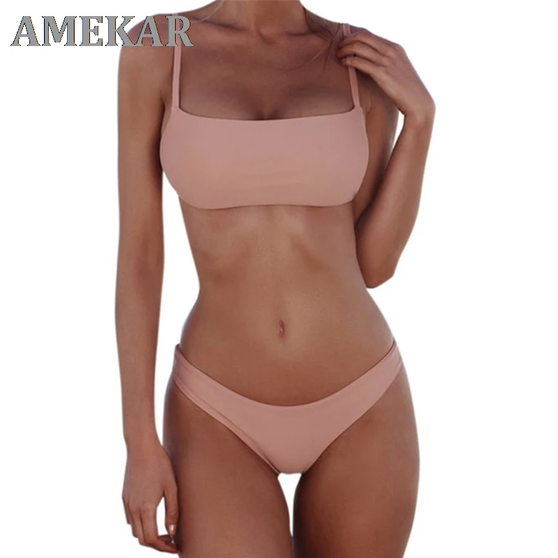 

2021 New Sexy Push Up Unpadded Brazilian Bikini Set Women Vintage Swimwear Swimsuit Beach Suit Biquini Bathing Suits Drop Ship