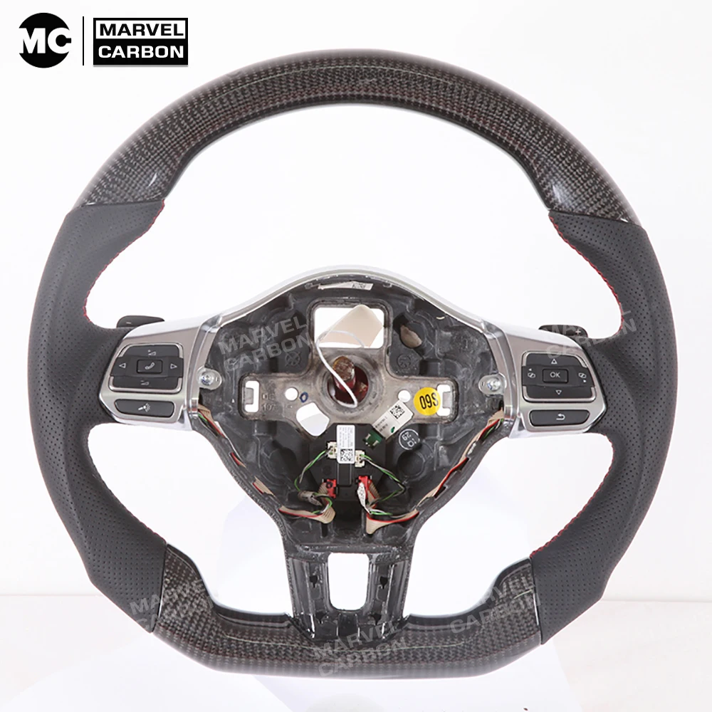 

100% оригинальное рулевое колесо из углеродного волокна для VW GTI MK6 Golf Scirocco Polo Jetta Tiguan Passat Touran Arteon GTI