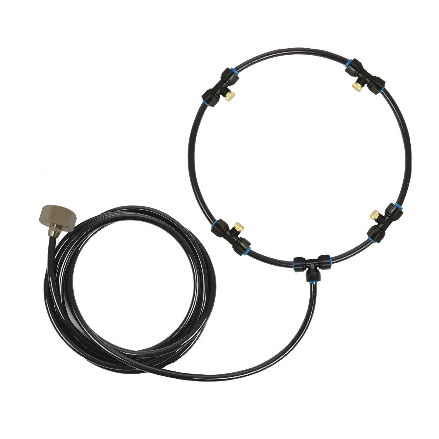 

12inch 14inch Sea view Black Outdoor Cooling low Pressure Spray Set Spray Ring Fan Cooling System Garden Watering Irrigation