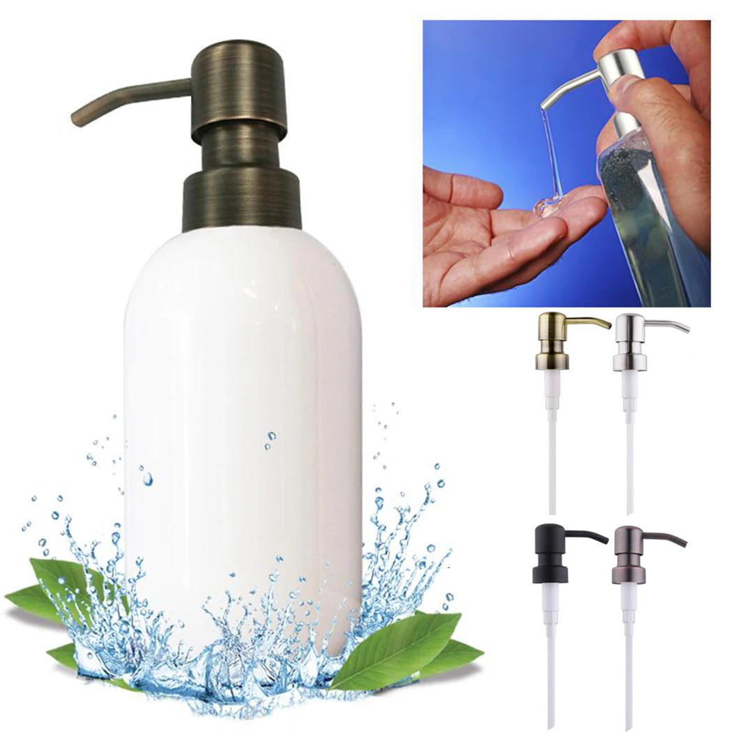 

1*DIY Soap Kitchen Bathroom Dispenser Pump Head Metal Bottle Liquid Lotion Jars