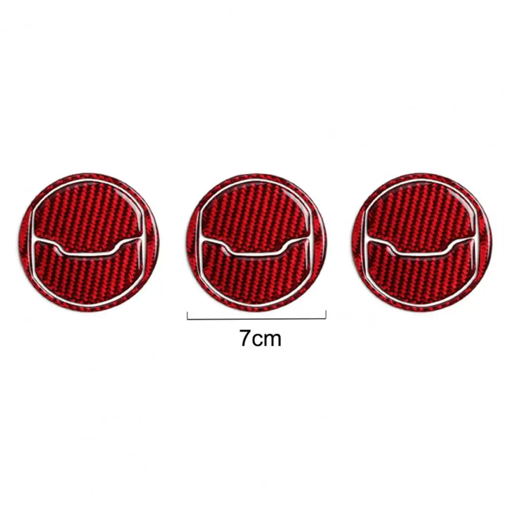 

9 Pcs Trim Covers Stickers Anti-Collision Anti-fall Carbon Fiber Car Interior Trim Covers Stickers for Mustang 2015-2019