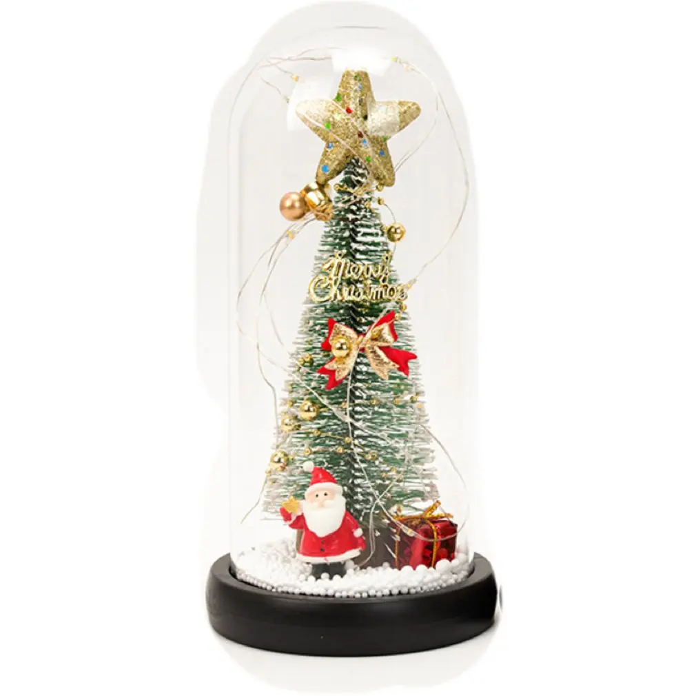 

Christmas Glass Cover Ornament Snow Santa Ornaments For Xmas Party Home Bedroom Dormitory Decoration Birthday Festival