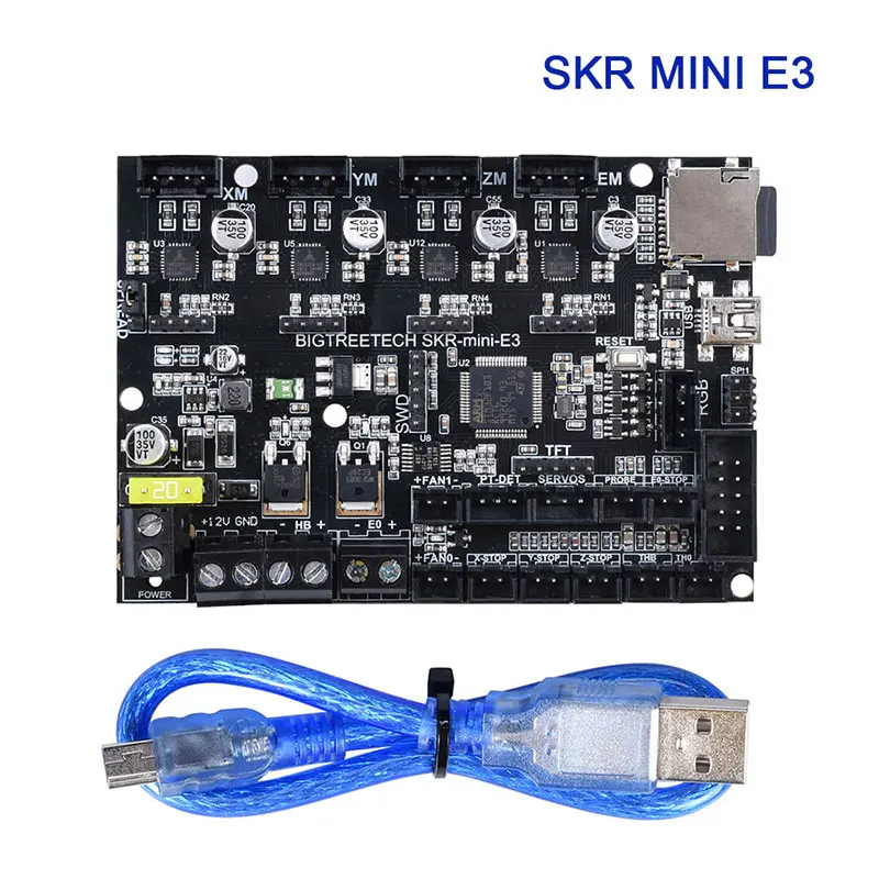 SKR MINI E3 BIGTREETECH SKR MINI E3 V1.2 Control Board 32 Bit Integrated TMC2209 UART 4PCS Drivers for Ender 3 Pro Panel 3D Printer Parts - Color: SKR MINI E3