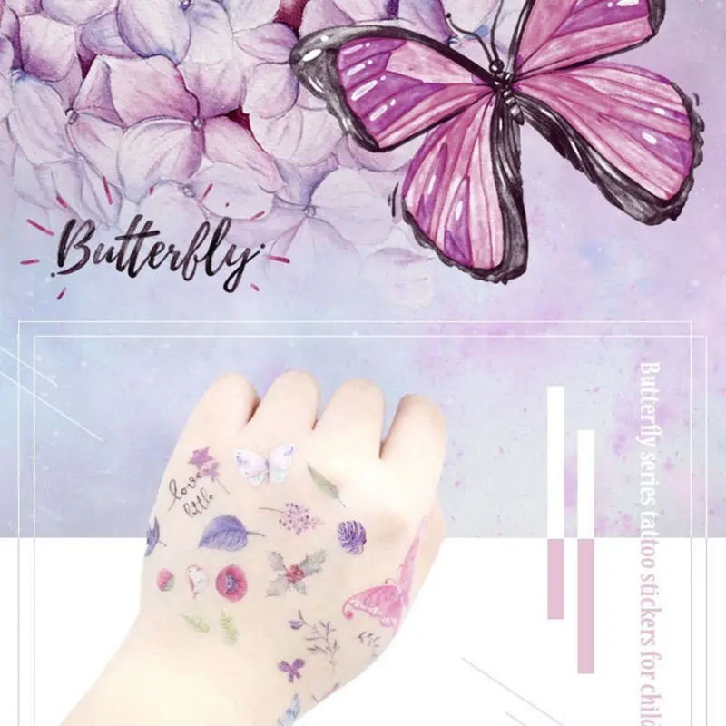 12 шт Мультяшные татуировки наклейки дети милые водонепроницаемые временные