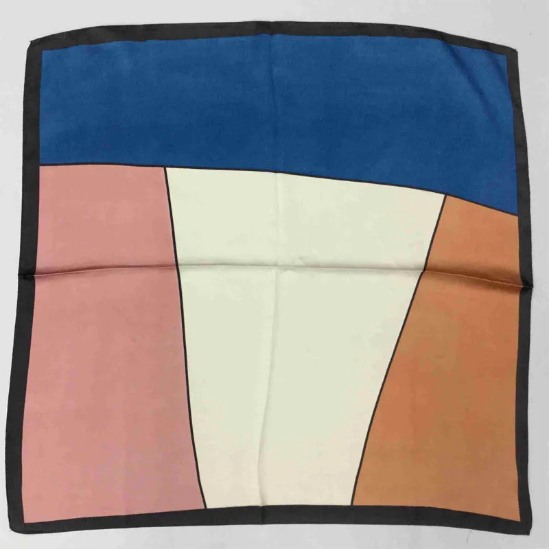 Шелковый шарф платок 70*70 см для волос женские шарфы на шею работы модная сумка