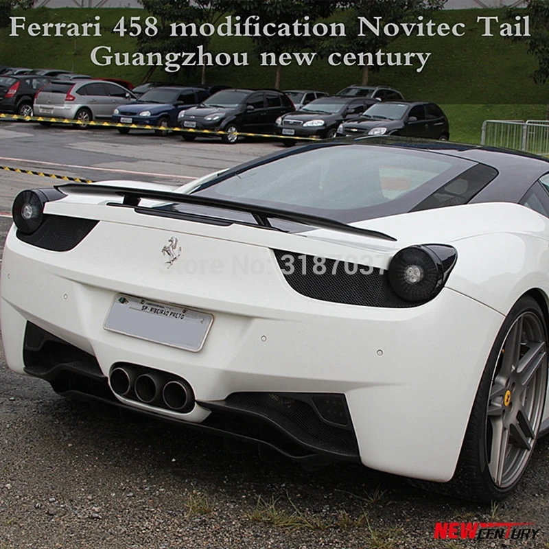 For Ferrari 458 Coupe Convertible 2011-2013  Carbon Fiber rear boot Wing Spoiler Rear Roof Spoiler Wing Trunk Lip Boot Cover