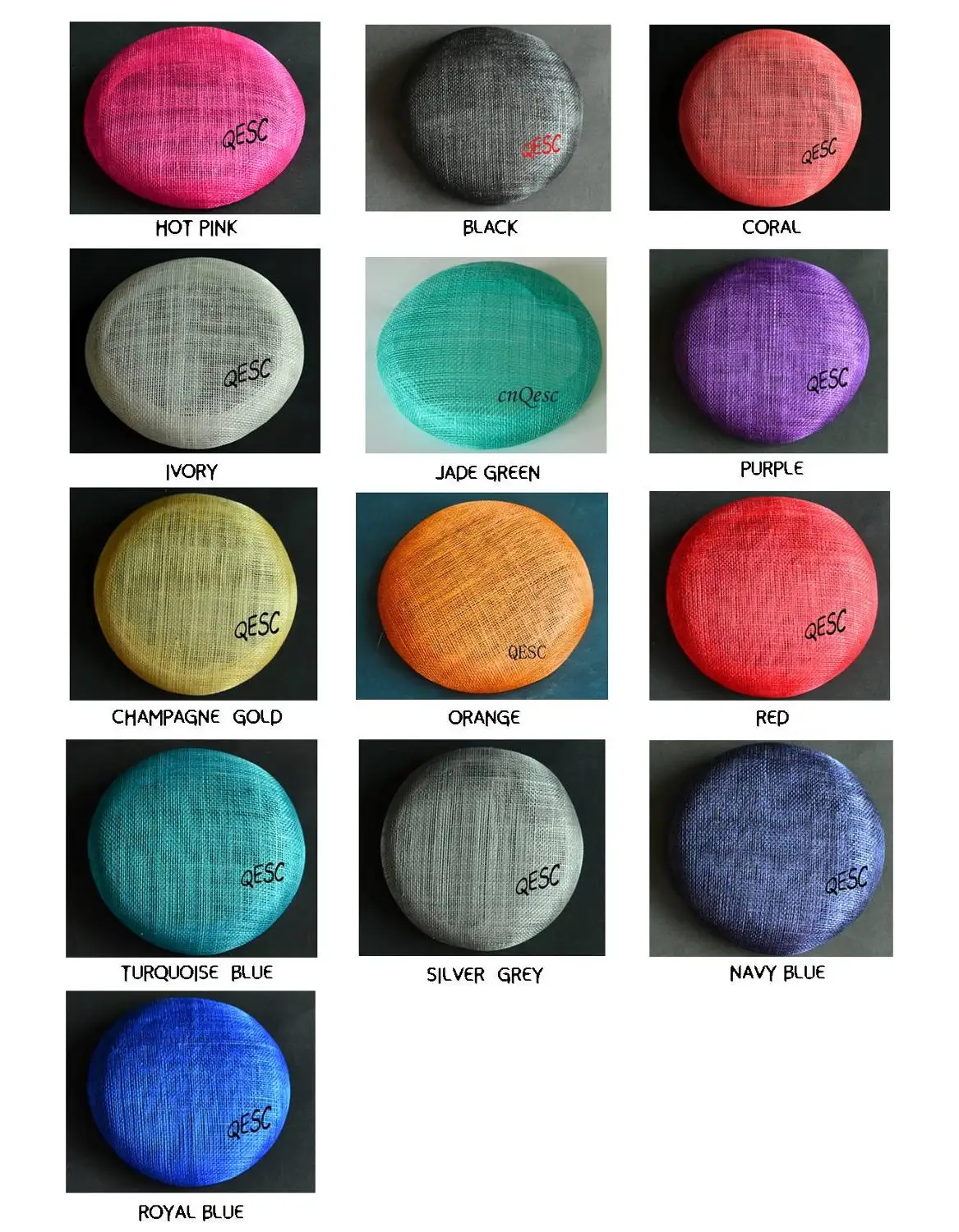 Оптовая продажа круглая соломенная шляпа размером 14 см с круглым плетением