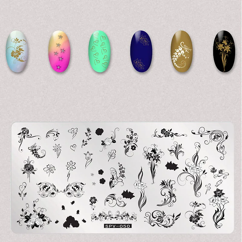 1 шт. рисунок одуванчика для ногтей штамповки пластины шаблоны изображение травы