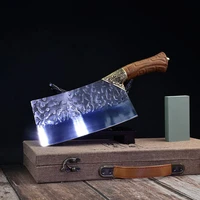 authentic longquan ghost hand forged kitchen knife durable without sharpening chef knife kitchen dedicated meat cleaver