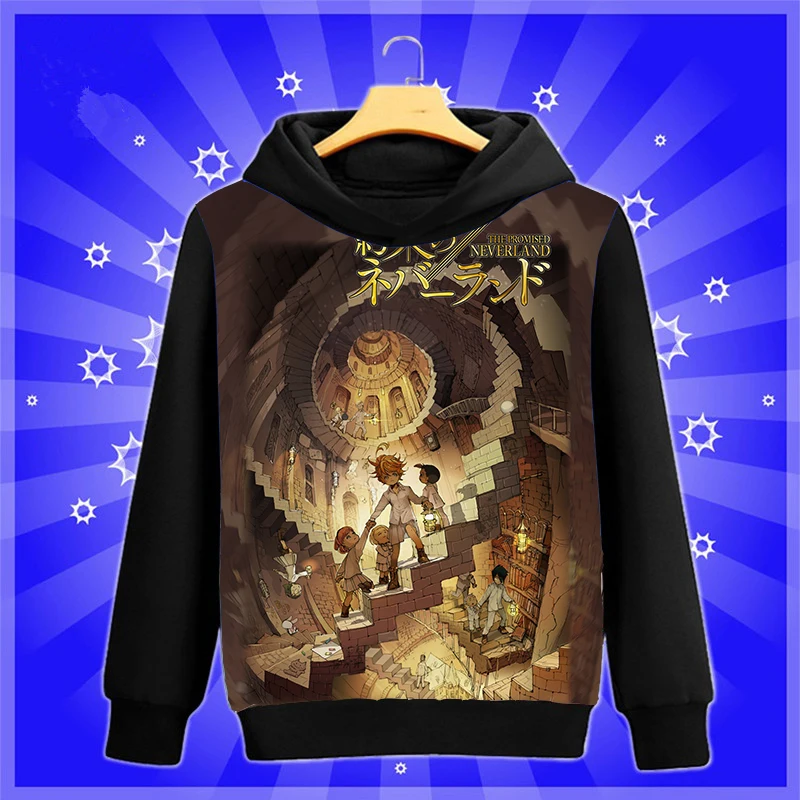 Аниме-Толстовка Manga The Promised Neverland Yakusoku no Neverland Norman cosplay Sweatshirt весна-осень мужские и женские пуловеры пальто