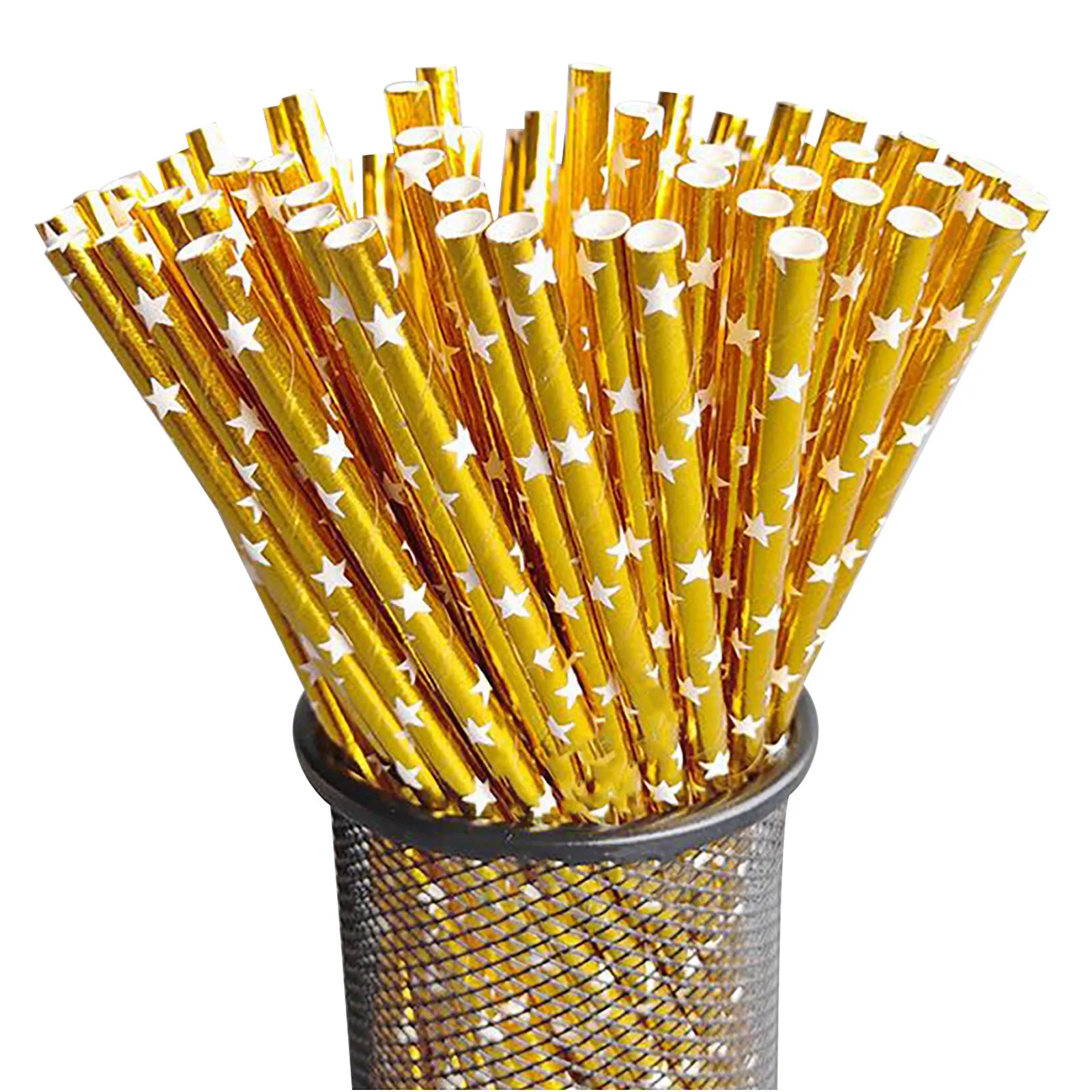 

Disposable Degradable Paper Straw Color Coated G Ilt Paper Drink Straw