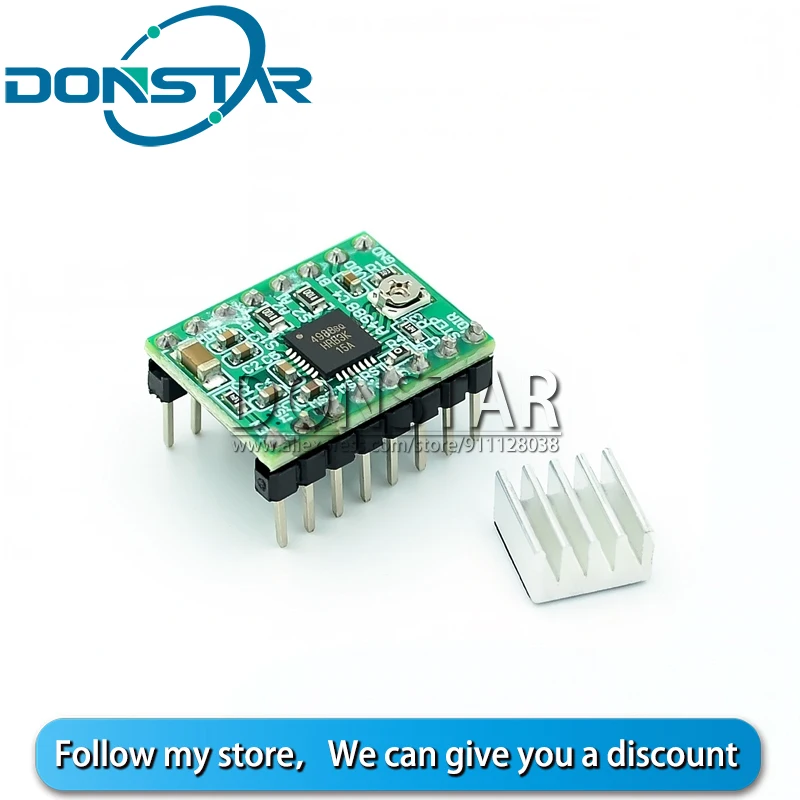 Модуль драйвера шагового двигателя A4988 DRV8825 с радиатором Reprap Ramps 1 4/1 5/1 6 плата