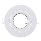 10 шт.лот белый Встраиваемый прожектор рамка MR16 GU10 розетка прикрепляемый к потолку фитинг отверстие лампа освещение приспособление для внутреннего освещения