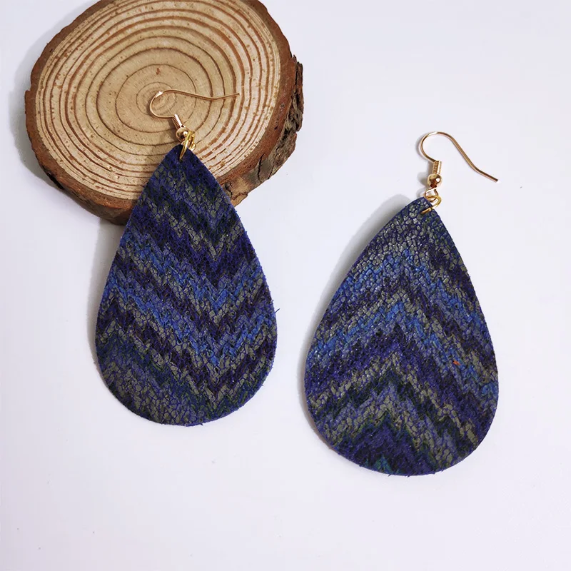 Cpop креативные тканевые серьги из искусственной кожи для женщин Винтажные